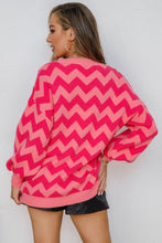 Load image into Gallery viewer, Chevron Lantern Sleeve Tunic Sweater (multiple color options)
