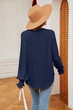 Load image into Gallery viewer, Notched Neck Flounce Sleeve Blouse (multiple color options)
