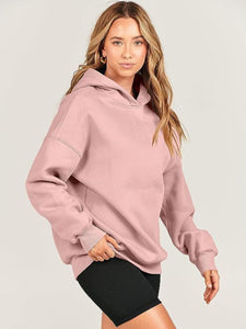 Dropped Shoulder Long Sleeve Hoodie (multiple color options)