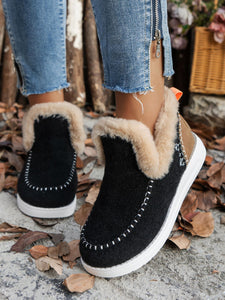 Furry Suede Round Toe Flat Sneakers (multiple color options)