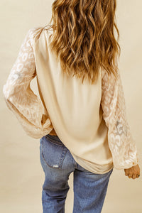 Tassel Tie Neck Long Sleeve Blouse