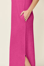 Load image into Gallery viewer, Texture Mock Neck Sleeveless Maxi Dress (multiple color options)
