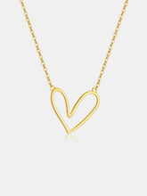 Load image into Gallery viewer, 925 Sterling Silver Heart Pendant Necklace (gold or silver)
