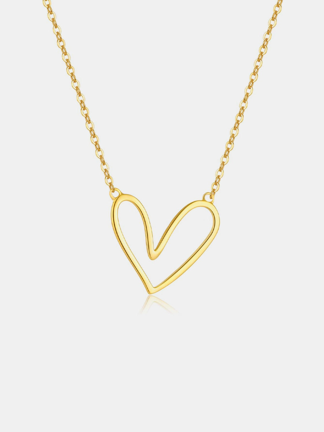 925 Sterling Silver Heart Pendant Necklace (gold or silver)