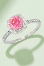 Load image into Gallery viewer, Adored 1 Carat Moissanite 925 Sterling Silver Halo Ring (3 color options)
