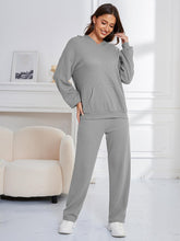 Load image into Gallery viewer, Dropped Shoulder Long Sleeve Hoodie and Pants Set (multiple color options)
