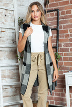 Load image into Gallery viewer, Plaid Lapel Collar Sleeveless Cardigan (multiple color options)
