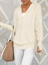 Load image into Gallery viewer, Half Zip Long Sleeve Knit Top
