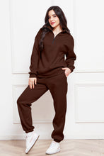 Load image into Gallery viewer, Half Zip Long Sleeve Sweatshirt and Pants Set (multiple color options)
