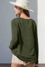 Load image into Gallery viewer, Notched Thumbhole Long Sleeve Top (multiple color options)
