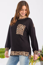 Load image into Gallery viewer, Leopard Round Neck Dropped Shoulder T-Shirt
