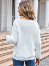 Load image into Gallery viewer, Decor Button Drop Shoulder Knit Top (multiple color options)
