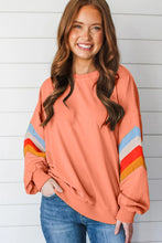 Load image into Gallery viewer, Contrast Round Neck Long Sleeve Sweatshirt (2 color options)
