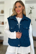 Load image into Gallery viewer, Pocketed Texture Snap Down Vest (multiple color options)
