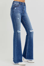 Load image into Gallery viewer, RISEN High Rise Distressed Raw Hem Flare Jeans
