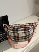 Load image into Gallery viewer, Plaid Adjustable Strap Crossbody Bag (multiple color options)
