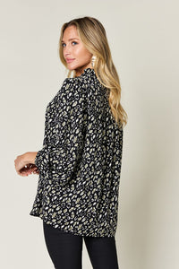 Leopard Long Sleeve Blouse (multiple color options)