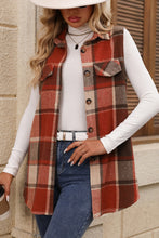 Load image into Gallery viewer, Plaid Button Up Vest (multiple color options)
