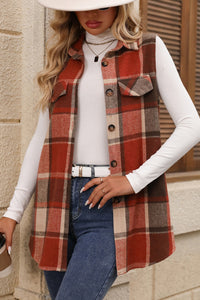 Plaid Button Up Vest (multiple color options)