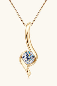 1 Carat Moissanite 925 Sterling Silver Necklace (gold or silver)