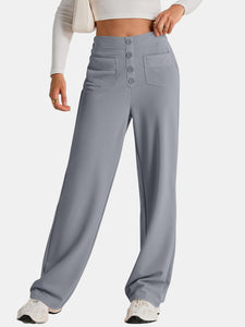 High Waist Wide Leg Pants (multiple color options)