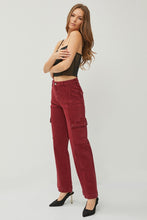 Load image into Gallery viewer, RISEN High Rise Wide Leg Cargo Jeans
