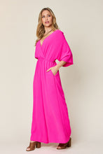 Load image into Gallery viewer, Half Sleeve Wide Leg Jumpsuit (multiple color options)

