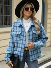 Load image into Gallery viewer, Plaid Collared Neck Long Sleeve Jacket (multiple color options)
