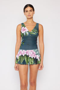 Marina West Swim Clear Waters Swim Dress in Aloha Forest