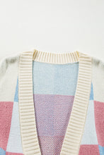 Load image into Gallery viewer, Exposed Seam Color Block Open Front Cardigan
