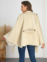 Load image into Gallery viewer, Double-Breasted Tie Waist Poncho (multiple color options)
