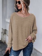 Load image into Gallery viewer, Double Tie Drop Shoulder Long Sleeve Top (multiple color options)
