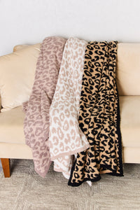 Leopard Decorative Throw Blanket (multiple color options)