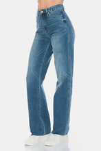 Load image into Gallery viewer, Judy Blue Tummy Control Cut Raw Hem Straight Jeans
