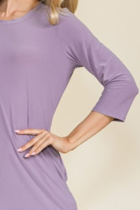 Round Neck Midi Dress (multiple color options)