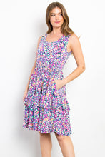 Load image into Gallery viewer, Print Wrinkle Free Ruffled Dress
