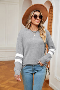 Round Neck Long Sleeve Top (multiple color options)