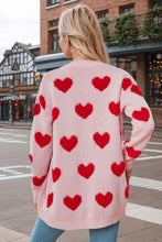 Load image into Gallery viewer, Heart Button Down Long Sleeve Cardigan (multiple color options)
