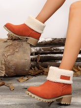 Load image into Gallery viewer, Thermal Fuzzy Block Heel Boots (multiple color options)
