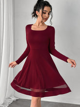 Load image into Gallery viewer, Square Neck Long Sleeve Mini Dress (multiple color options)
