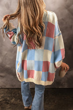 Load image into Gallery viewer, Exposed Seam Color Block Open Front Cardigan
