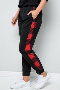 Plaid Side Print Lounge Sweatpants