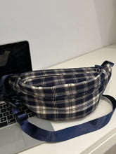 Load image into Gallery viewer, Plaid Adjustable Strap Crossbody Bag (multiple color options)
