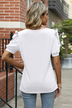 Load image into Gallery viewer, Ruffled V-Neck Short Sleeve Top (multiple color options)
