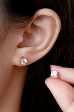 Load image into Gallery viewer, Moissanite 925 Sterling Silver Stud Earrings (rose gold or silver)
