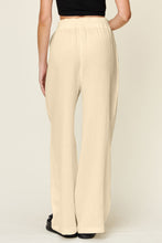 Load image into Gallery viewer, Texture Drawstring Wide Leg Pants (multiple color options)
