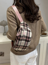 Load image into Gallery viewer, Plaid Adjustable Strap Crossbody Bag (multiple color options)
