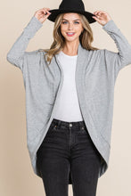 Load image into Gallery viewer, Open Front Long Sleeve Cocoon Cardigan
