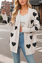 Load image into Gallery viewer, Heart Button Down Long Sleeve Cardigan (multiple color options)
