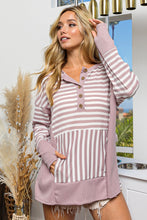 Load image into Gallery viewer, Striped Thumbhole Long Sleeve Top
